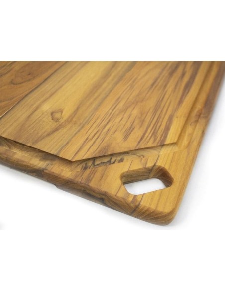 Planche à découper en teck STOLF 46 × 36 cm avec rigole