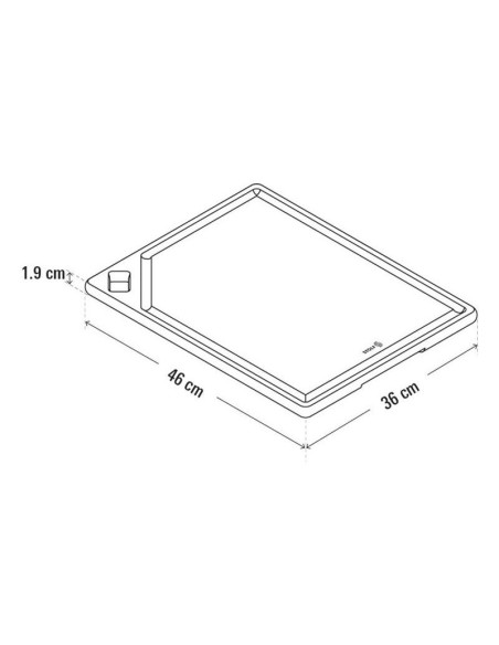 Planche à découper en teck STOLF 46 × 36 cm avec rigole