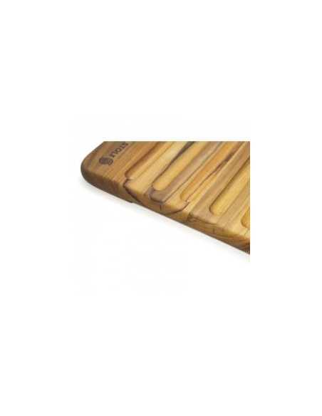 Planche à pain en teck STOLF 39 × 25 cm avec rigoles