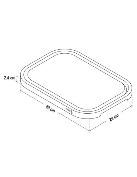 Planche à découper en teck STOLF 40 × 28 cm avec rigole