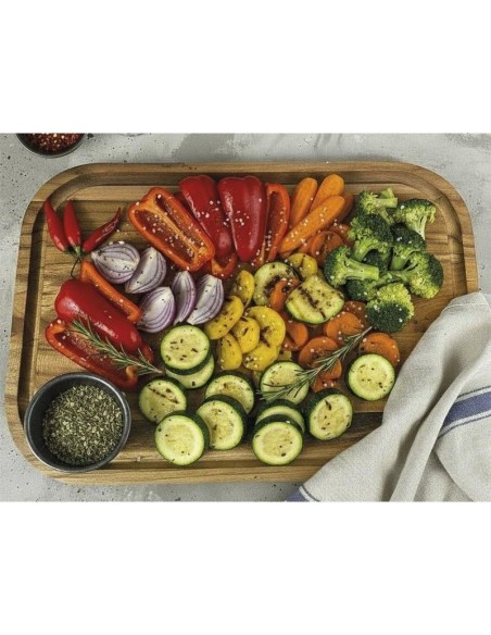 Planche à découper teck STOLF 48 × 30 cm avec rigole