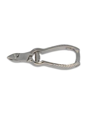 Pince à ongles pies chromée, forme sécateur avec ressort comtois, 12 cm