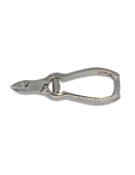Pince à ongles pies chromée, forme sécateur avec ressort comtois, 12 cm