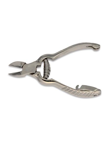 Pince à ongles pies chromée, forme sécateur avec ressort comtois, 12 cm