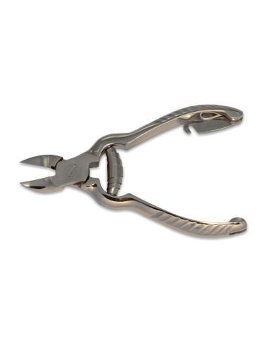 Pince à ongles pies chromée, forme sécateur avec ressort comtois, 12 cm