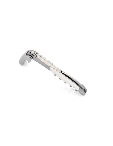 Sommelier Laguiole manche fin en corian blanc, 2 mitres inox mat